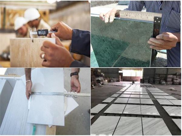 tobacco brown marble tile inspection