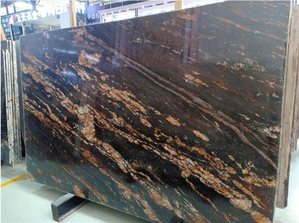 black and gold granite for wall