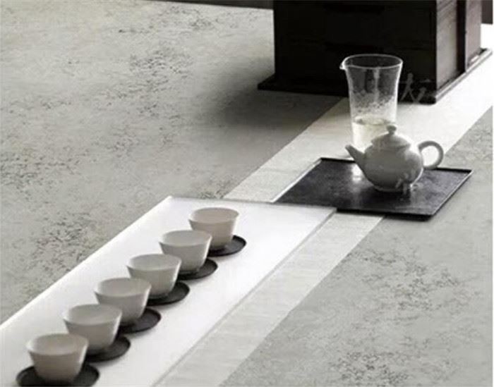 raw concrete quartz countertop kitchen