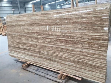 Lembaran Travertine Coklat