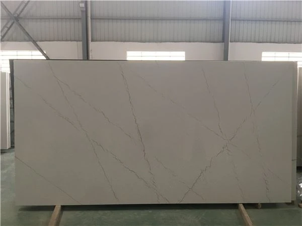 white aran quartz for countertop