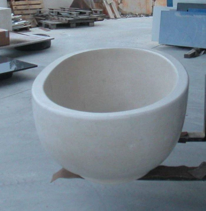 Limestone bathtub decoration