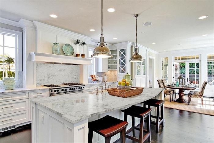 romano white quartz countertop for island
