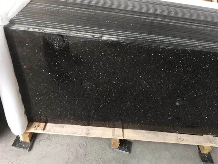 black star granite vanity