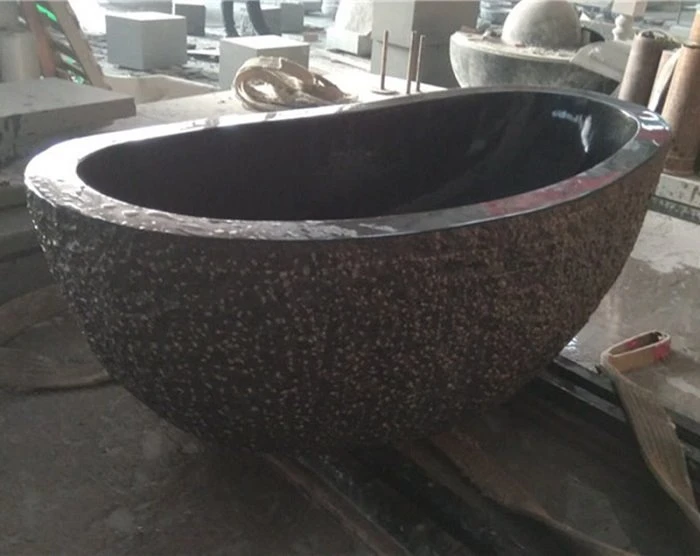 Bak Mandi Batu Abu-Abu Tua