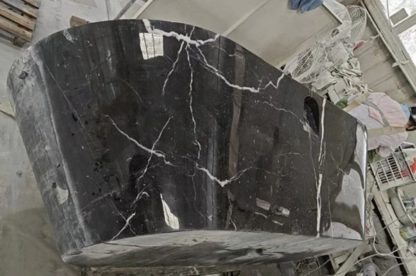 Black Marquina Marble tub