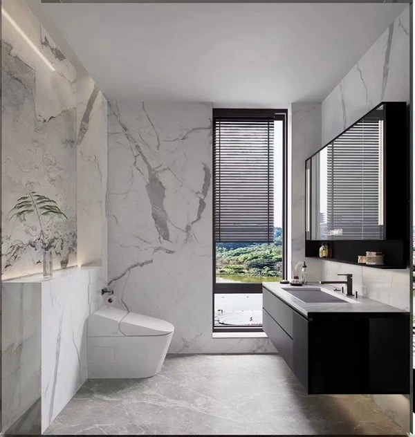 Calacatta White Marble Bathroom Wall Tiles