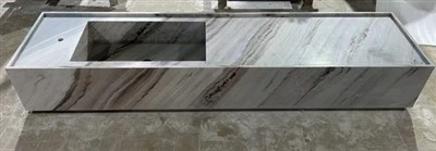 Wastafel marmer biru